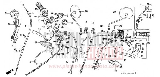 COMMUTATEUR/CABLE (XL125SD/F/H/L) XL125SC de 1987